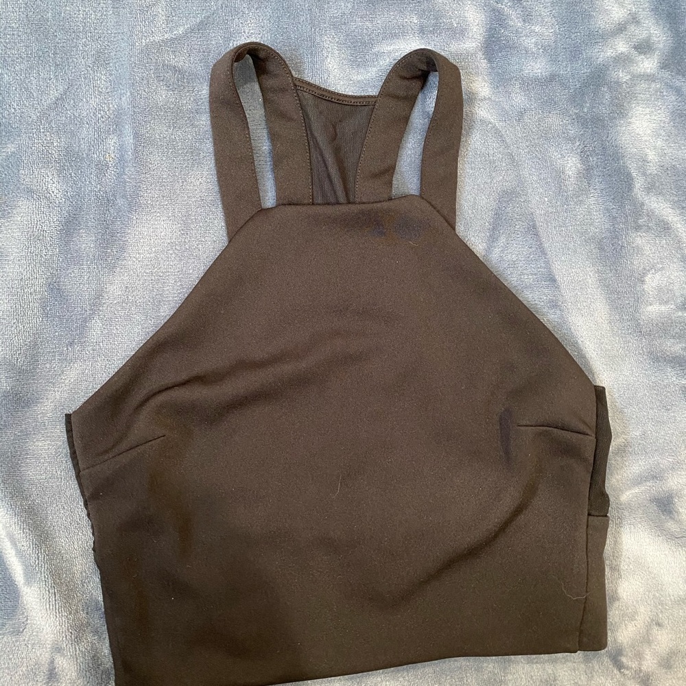Express xs black crop top